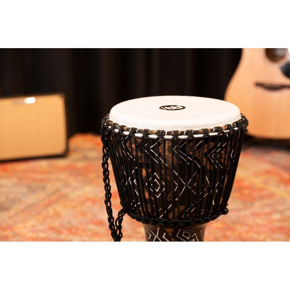 Meinl Rope-tuned Travel Djembe with Synthetic Head - 12" x 24" - Kanga Sarong - Image 8