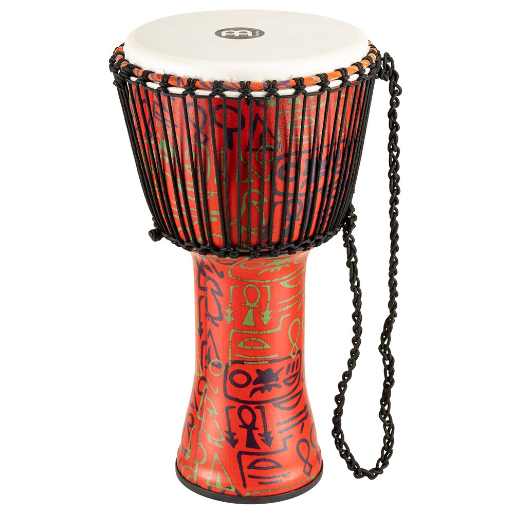Meinl Rope-tuned Travel Djembe with Synthetic Head - 12" x 24" - Pharaoh's Script - Image 10