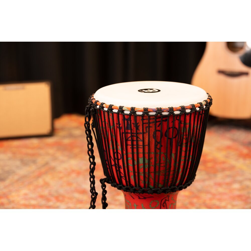 Meinl Rope-tuned Travel Djembe with Synthetic Head - 12" x 24" - Pharaoh's Script - Image 8