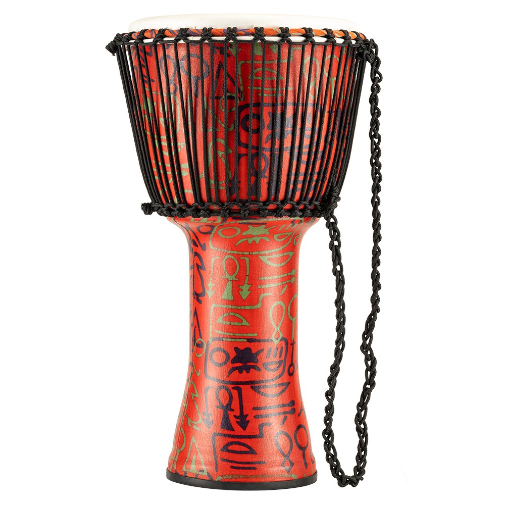 Meinl Rope-tuned Travel Djembe with Synthetic Head - 12" x 24" - Pharaoh's Script - Image 1