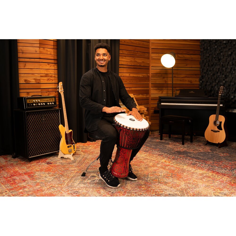 Meinl Rope-tuned Travel Djembe with Synthetic Head - 14" - Pharaoh's Script - Image 6