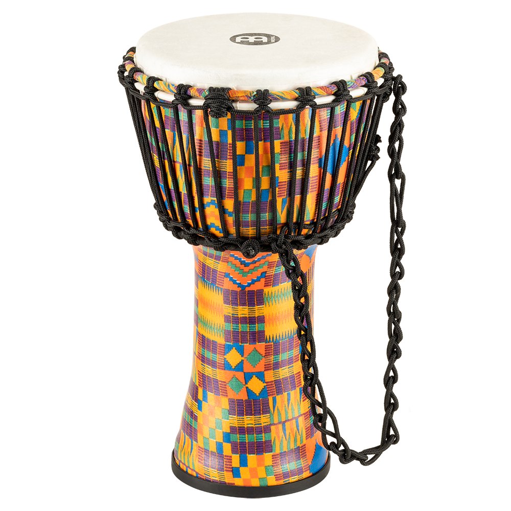 Meinl Rope-tuned Travel Djembe with Synthetic Head - 8" - Kenyan Quilt - Image 10