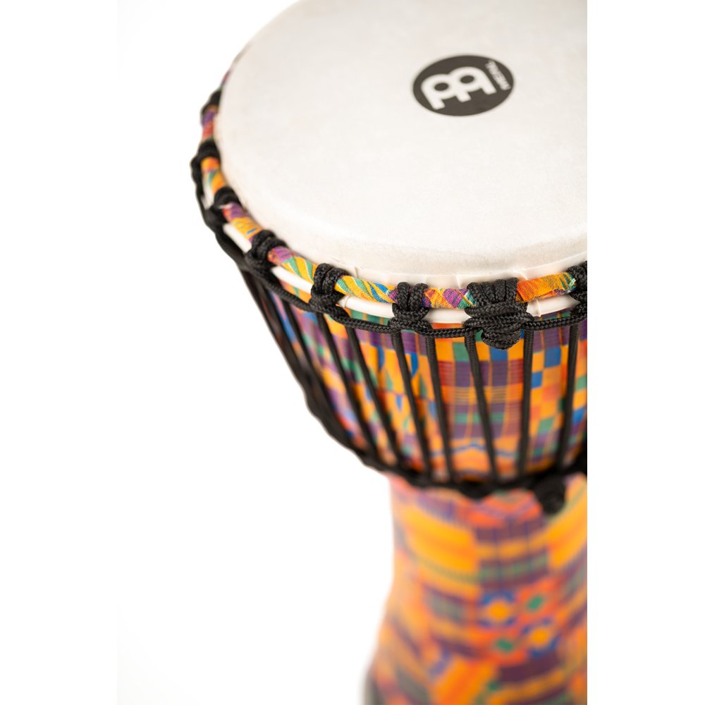 Meinl Rope-tuned Travel Djembe with Synthetic Head - 8" - Kenyan Quilt - Image 2