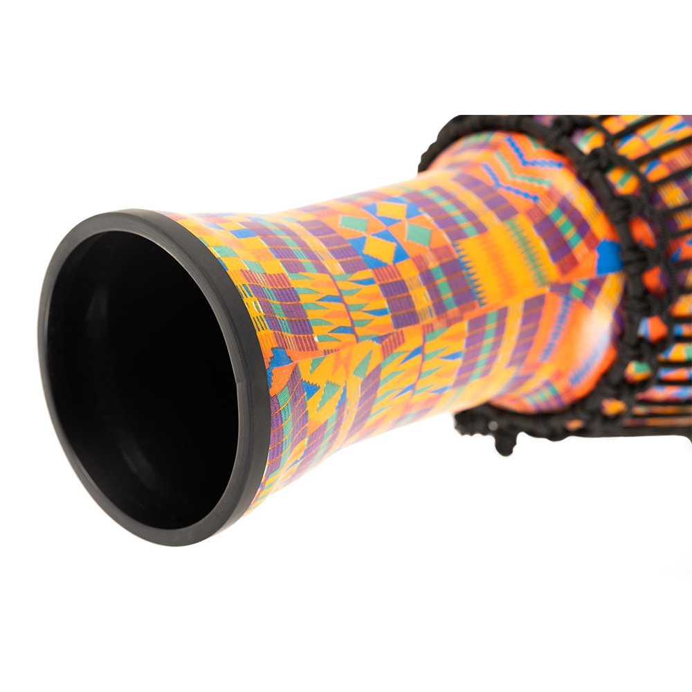 Meinl Rope-tuned Travel Djembe with Synthetic Head - 8" - Kenyan Quilt - Image 4
