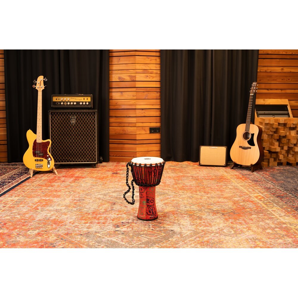 Meinl Rope-tuned Travel Djembe with Synthetic Head - 8" - Pharaoh's Script - Image 9