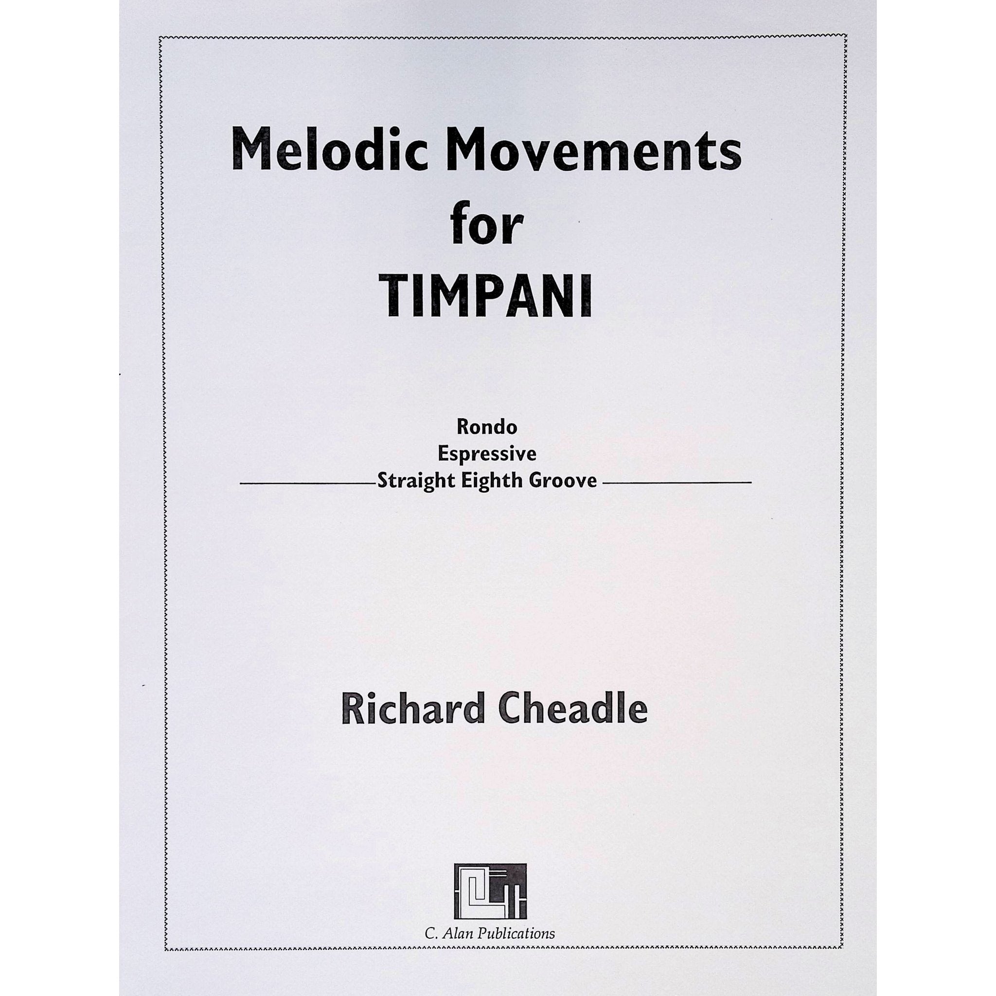 Melodic Movements for Timpani by Richard Cheadle