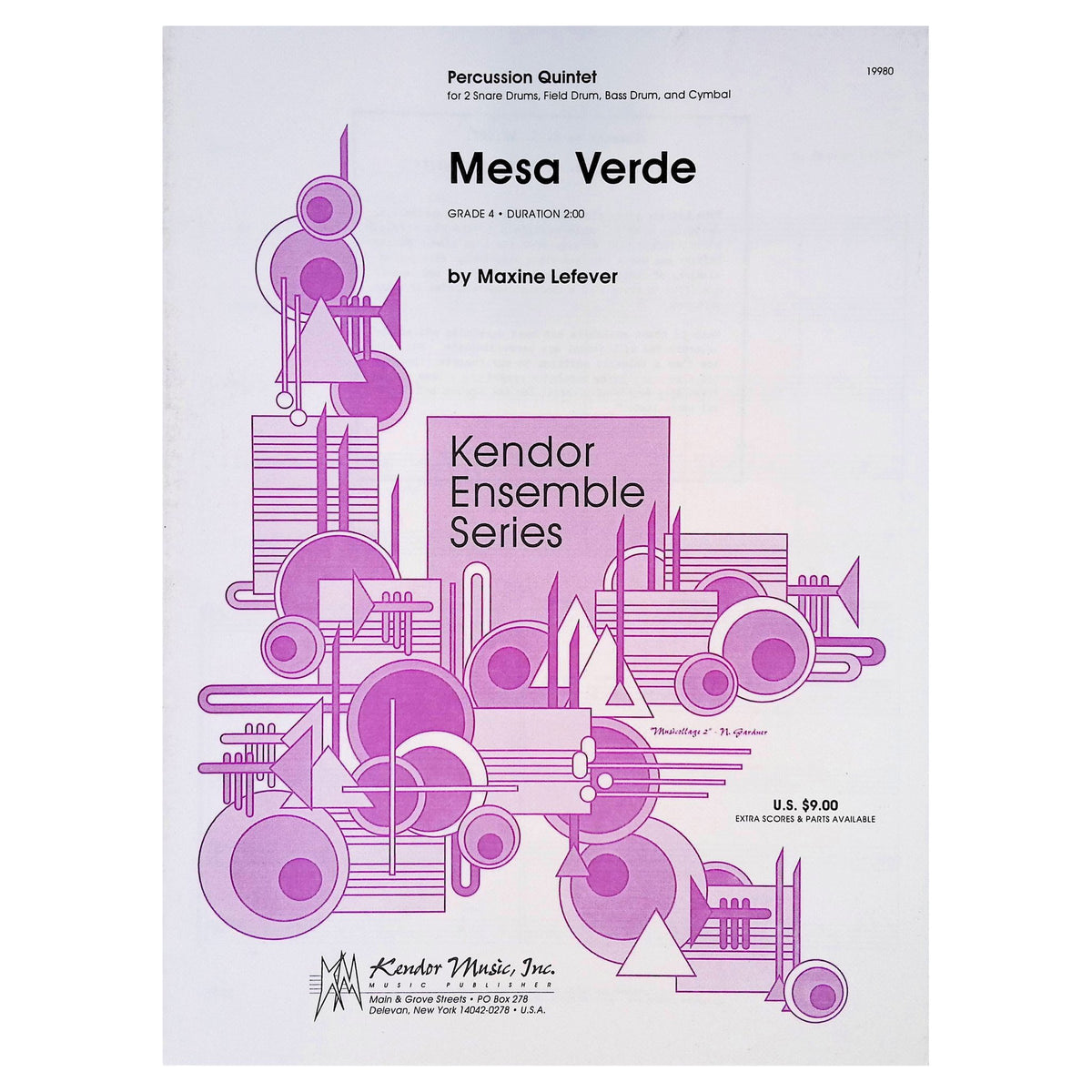 Mesa Verde for percussion quintet by Maxine Lefever