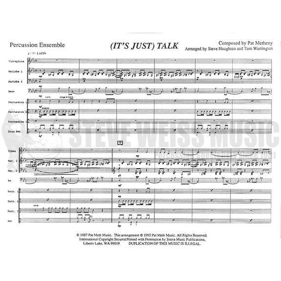 Metheny-It's Just Talk(SP)-arr. Houghton and Warrington