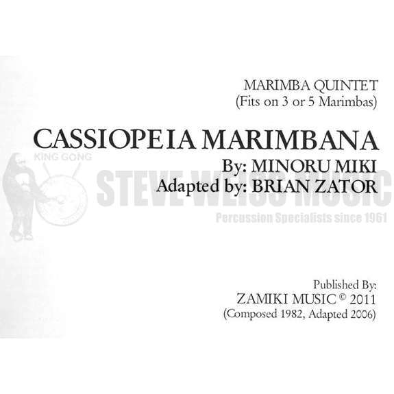Miki-Cassiopeia Marimbana arr. Zator (SP)-5M