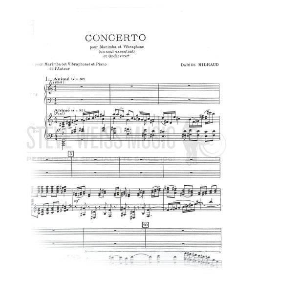 Milhaud-Concerto for Marimba and Vibraphone (2S)-M/V/PN OS