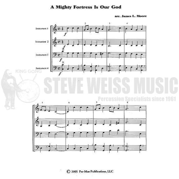 Moore, J. L. (arr.)-Four Hymns for Mallet Quartet (SP)-4 keyboards