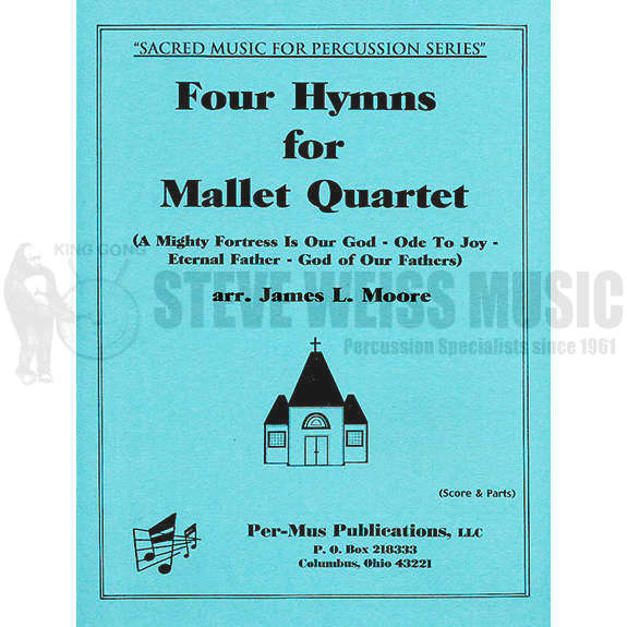 Moore, J. L. (arr.)-Four Hymns for Mallet Quartet (SP)-4 keyboards