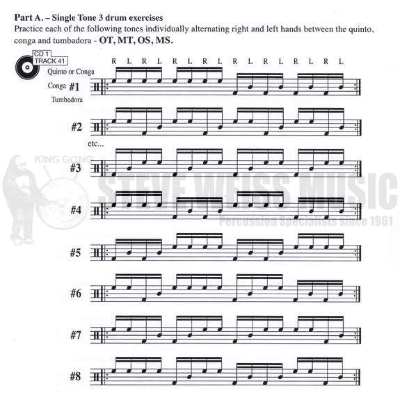 Morales-Matos-Techniques and Basic Patterns for Congas, Timbales, Bongos (w/mp3 download)
