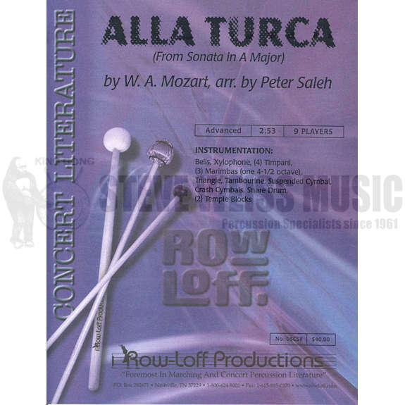 Mozart-Alla Turca arr. Peter Saleh (SP)-B/X/3M/4T/P