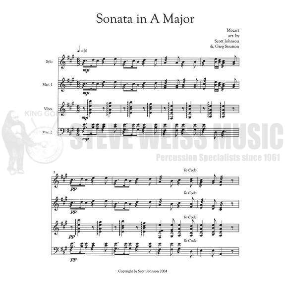 Mozart-Sonata in A arr. Johnson/Stratton (SP-4)-X/V/2M