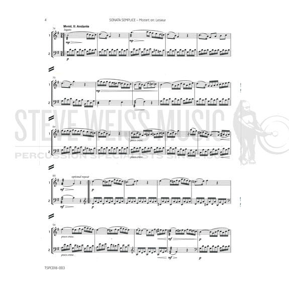 Mozart-Sonata Semplice Arranged By Lesieur (SP)-2M