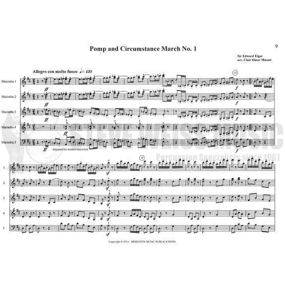 Musser-Music of Musser's International Marimba Symphony Orchestra Volume 3 (ed. Rapp) (SP)-3-5M