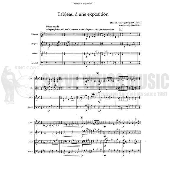 Mussorgsky-Pictures at an Exhibition arr. Kovacs (SP)-X/V /2M
