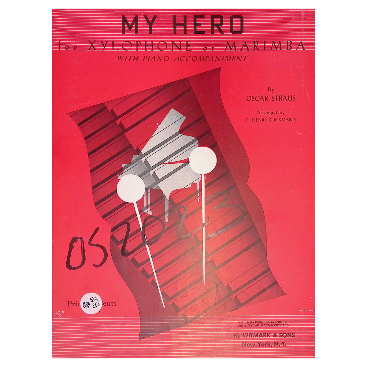 My Hero by Oscar Straus arranged by F Henri Klickmann