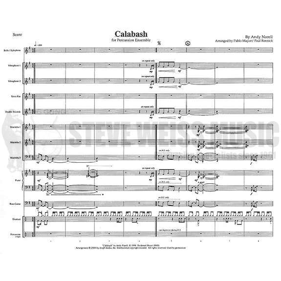 Narell-Calabash arr. Mayor/Rennick (SP)-B/2V/X/3M/Steel drs./P/P