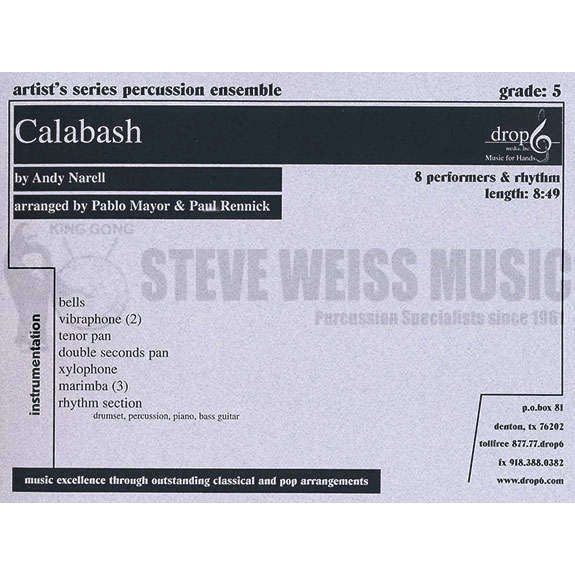 Narell-Calabash arr. Mayor/Rennick (SP)-B/2V/X/3M/Steel drs./P/P