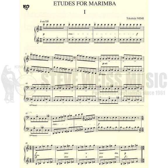 Niimi-Etudes for Marimba I, II, III-M