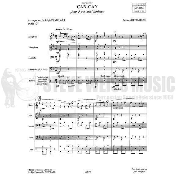 Offenbach-Can-Can arr. Famelart (SP)-V/X/M/4T/P
