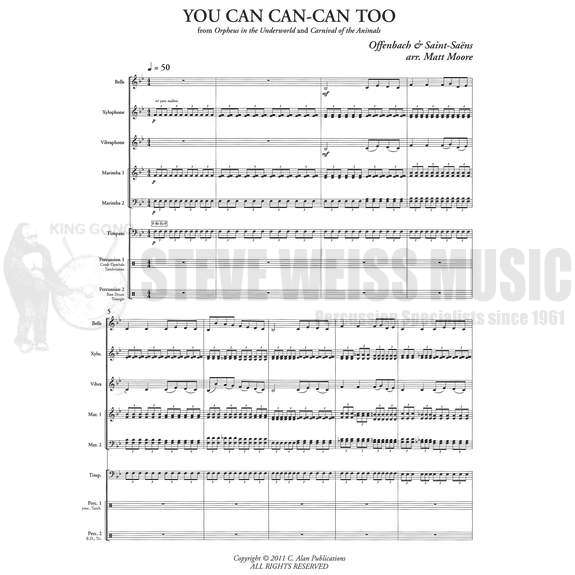 Offenbach/Saint-Saens-You Can Can-Can Too arr. Moore (SP)-B/V/X/2M/P