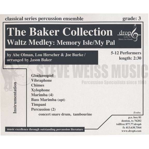 Olman-Waltz Medley: Memory Isle/My Pal arr. Baker (SP)-B /V/C/X/4M/opt. BM/3T/P
