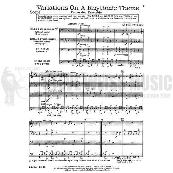 Ostling-Variations on a Rhythmic Theme(SP)