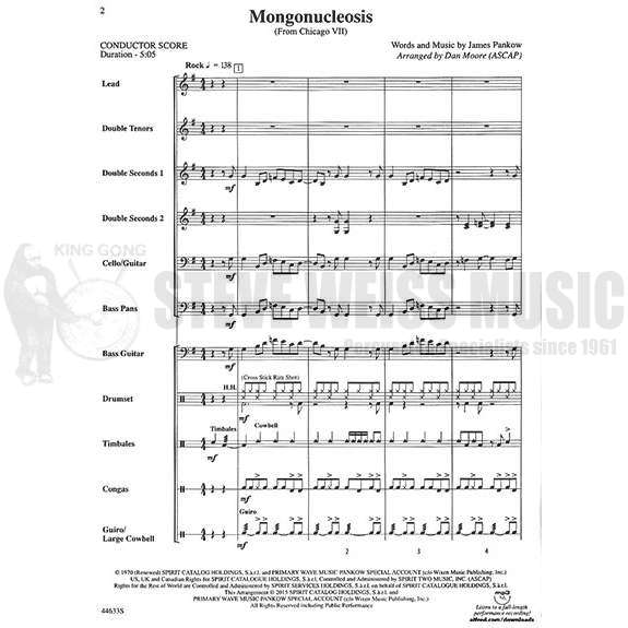 Pankow-Mongonucleosis arr. Moore (SP)-Steel drs./DS/P/ opt. BG