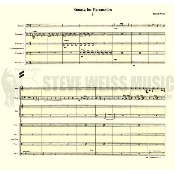 Pastor-Sonata for Percussion (SP)B/V/C/X/M/4T/P