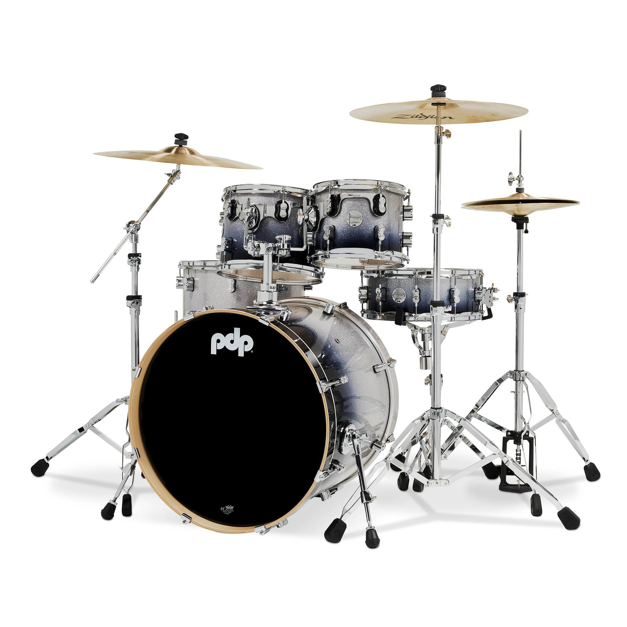 PDP Drums Concept Maple 5pc Silver to Black Fade Left Angle