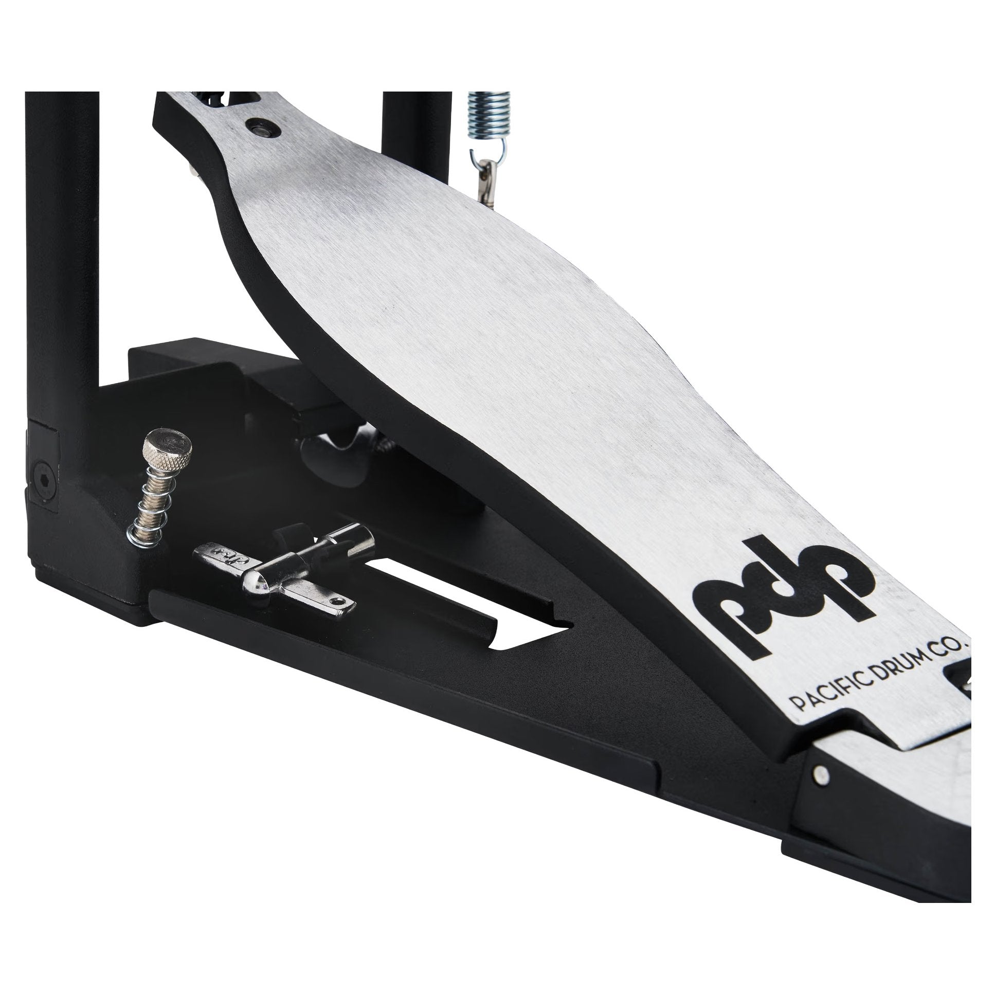 PDP 700 Series Double Bass Drum Pedal Baseplate Smooth Footboard and Drum Key