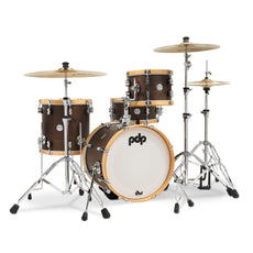 PDP Concept Maple Classic Bop 3 Piece Shell Pack Walnut with Natural Hoops pdcc1803wn