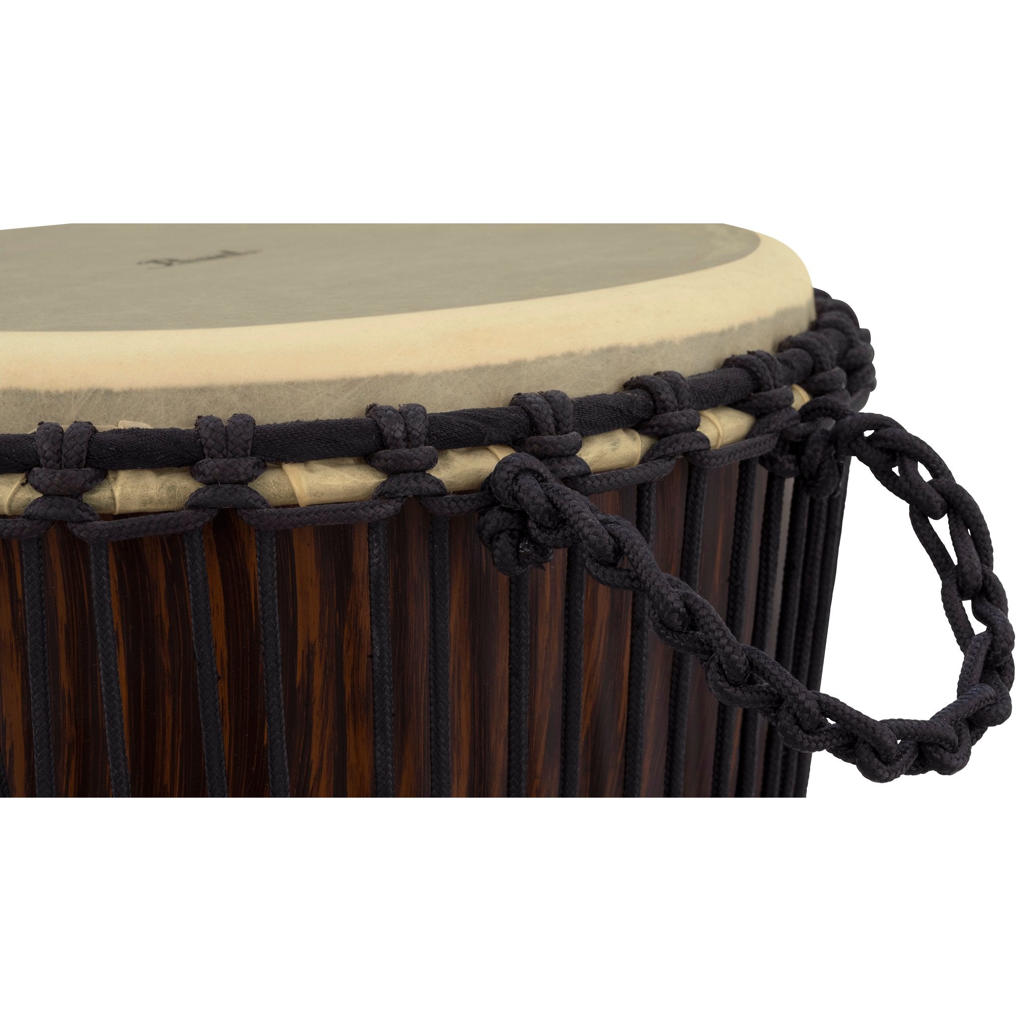 Pearl Artisan Rope-tuned Djembe - 12" - Artisan Straight Grain Limba - Image 4
