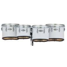 Pearl Championship Series Quad Marching Tenor Set - 10"/12"/13"/14" - Pure White - Image 1