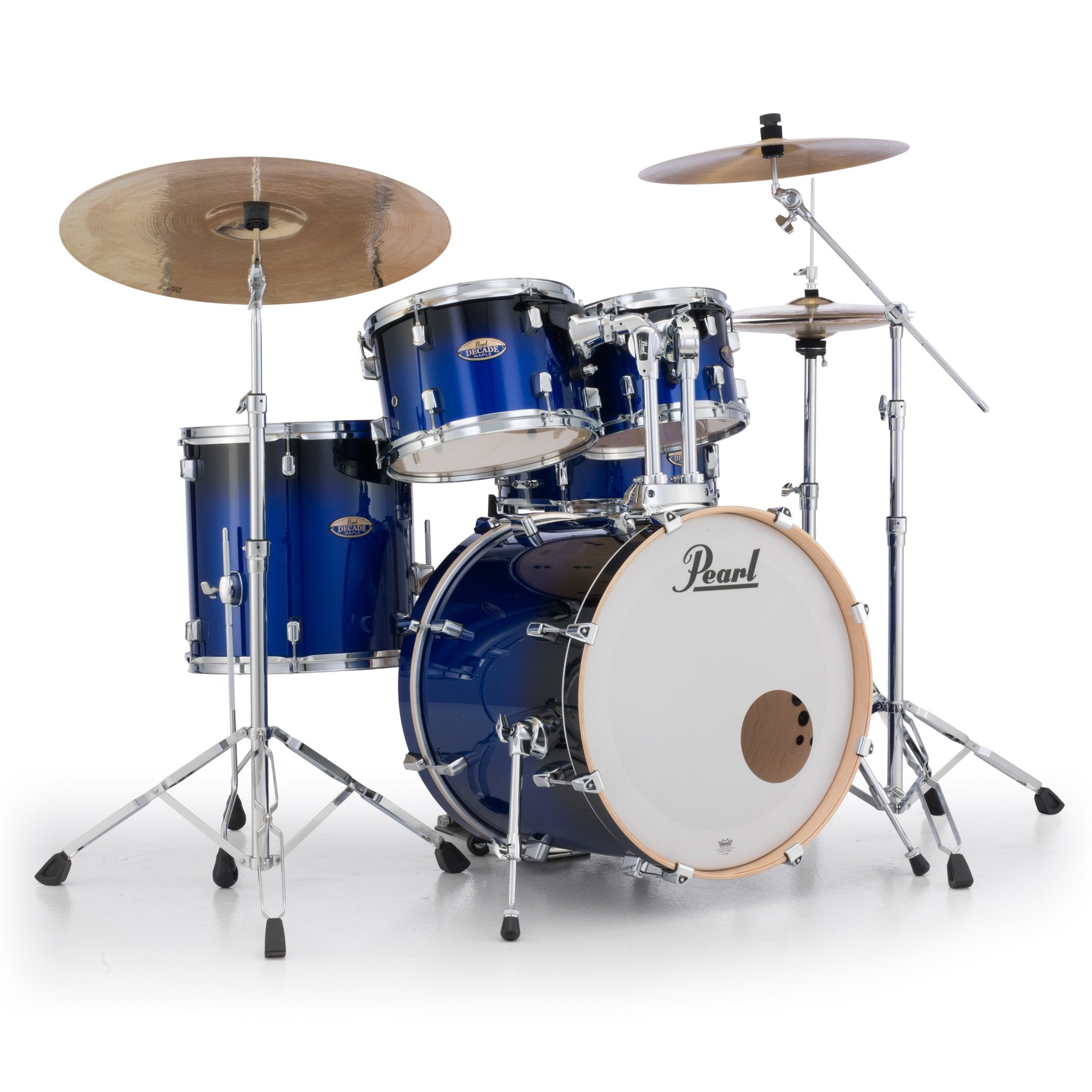 Pearl Decade Maple 5-piece Drum Set Shell Pack - 20" Bass Drum - Kobalt Blue Fade - Image 2