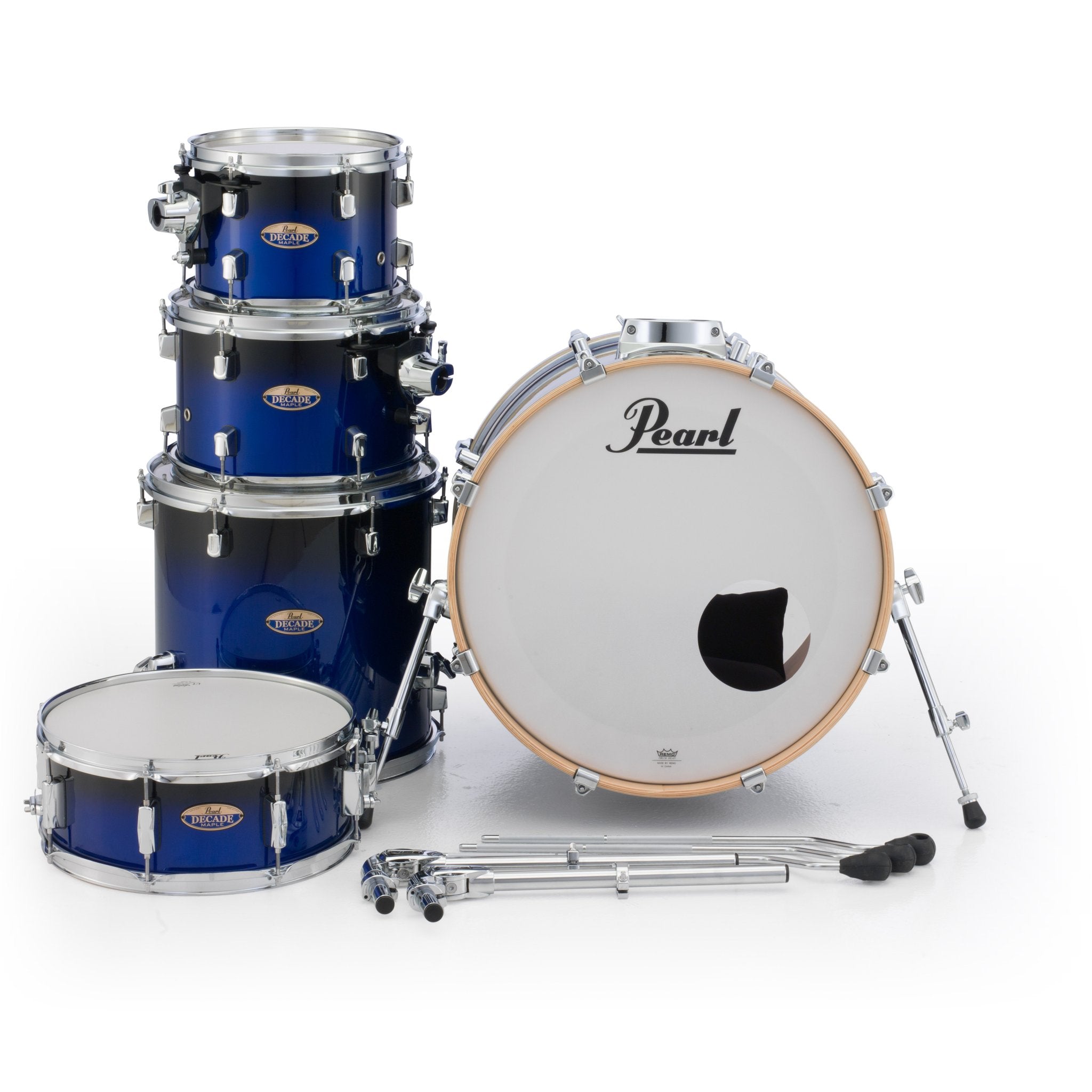 Pearl Decade Maple 5-piece Drum Set Shell Pack - 20" Bass Drum - Kobalt Blue Fade - Image 4