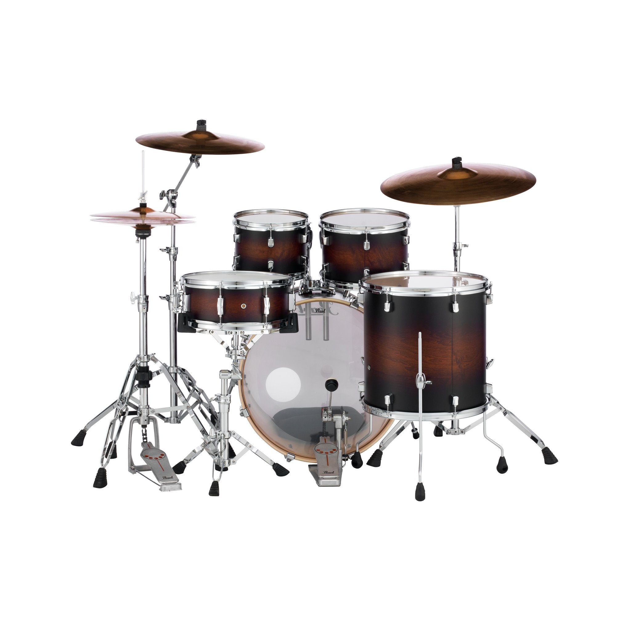 Pearl Decade Maple 5-piece Drum Set Shell Pack - 20" Bass Drum - Satin Brown Burst - Image 3