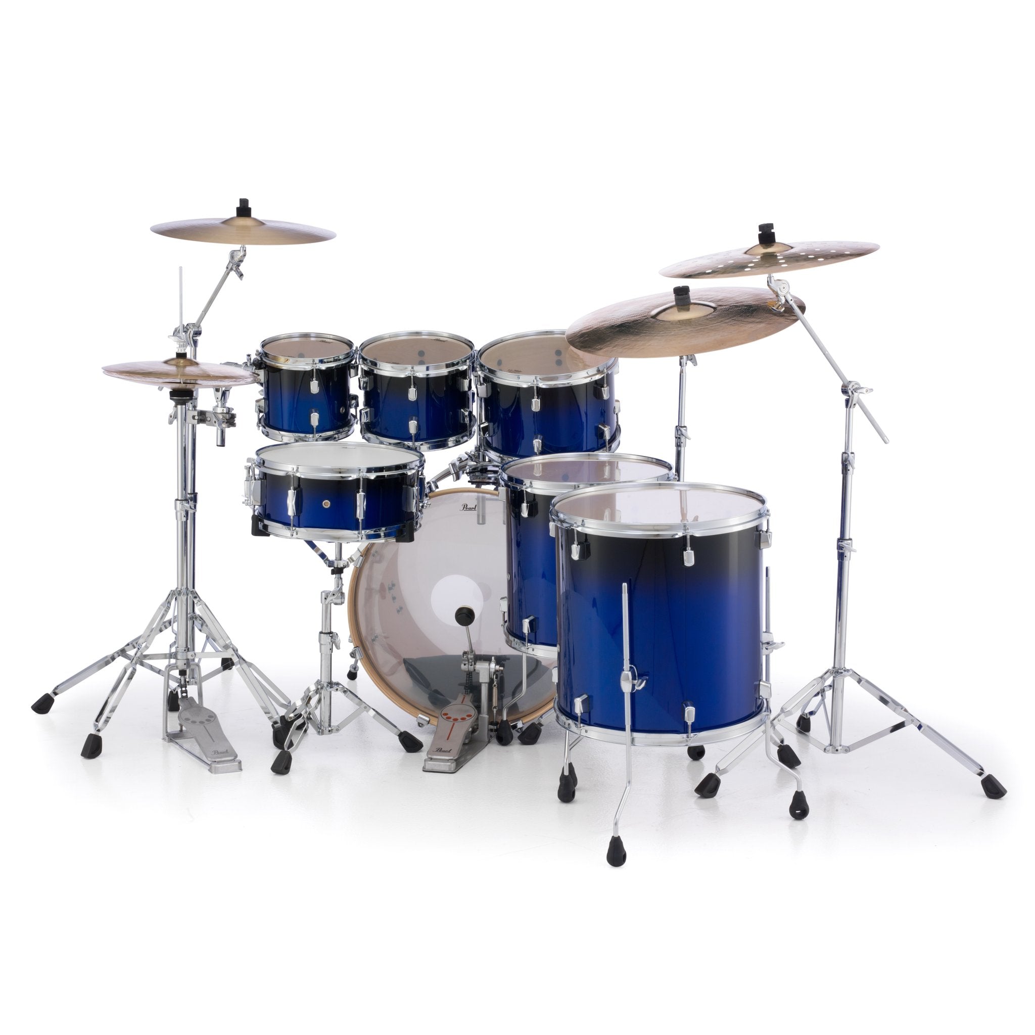 Pearl Decade Maple 7-piece Drum Set Shell Pack - 22" Bass Drum - Kobalt Blue Fade - Image 3