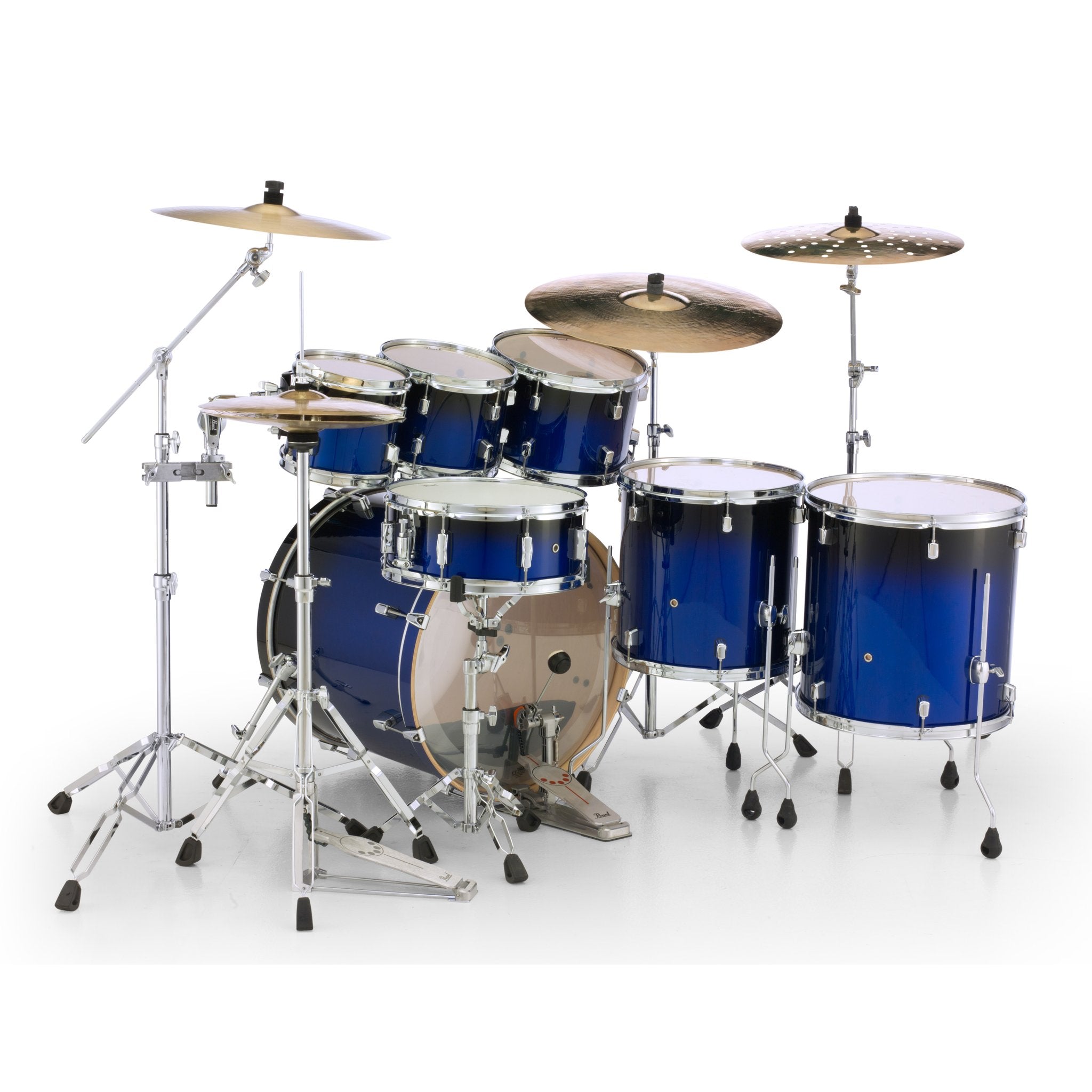 Pearl Decade Maple 7-piece Drum Set Shell Pack - 22" Bass Drum - Kobalt Blue Fade - Image 4
