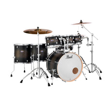 Pearl Decade Maple 7-piece Drum Set Shell Pack - 22" Bass Drum - Satin Black Burst - Image 1