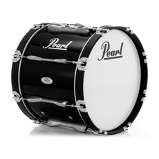 Pearl Finalist Birch Marching Bass Drum - 18" x 14" - Midnight Black - Image 1