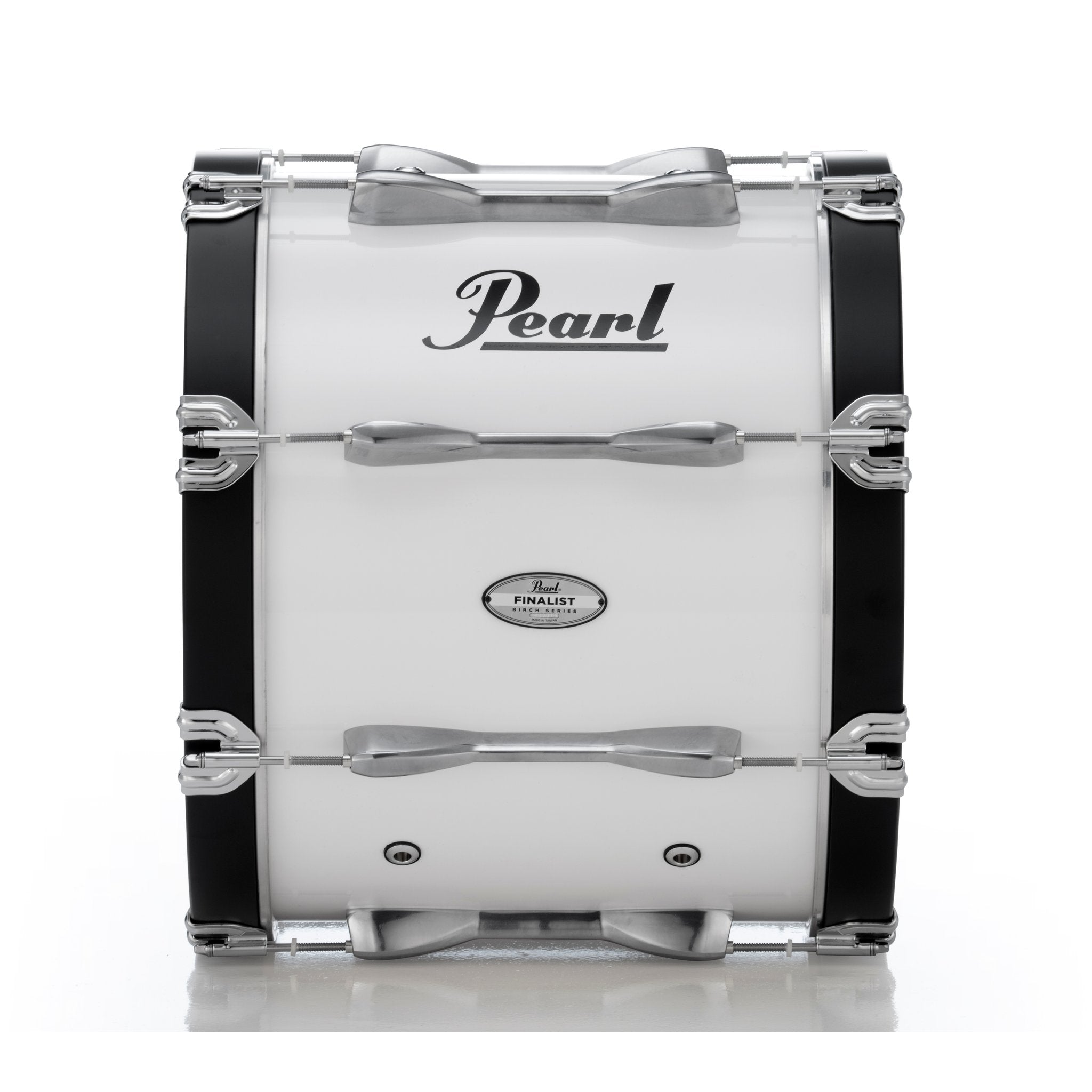 Pearl Finalist Birch Marching Bass Drum - 18" x 14" - Pure White - Image 2