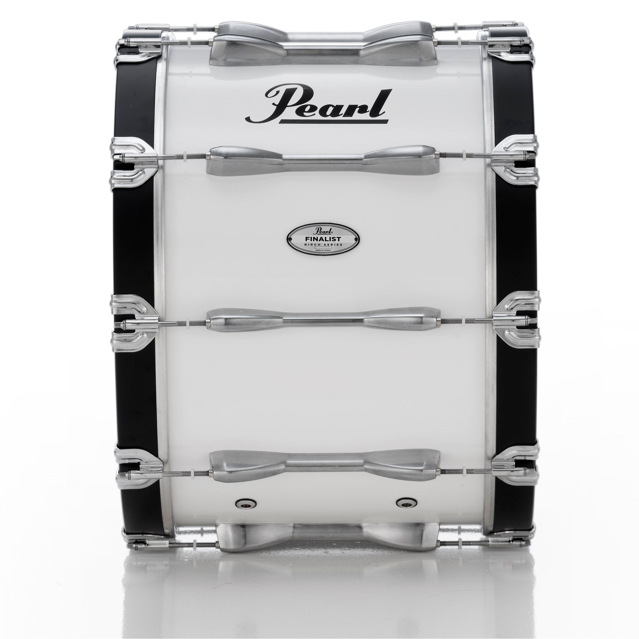 Pearl Finalist Birch Marching Bass Drum - 20" x 14" - Pure White - Image 2