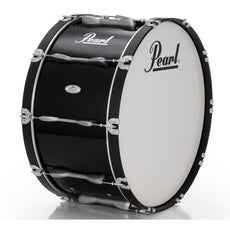 Pearl Finalist Birch Marching Bass Drum - 28" x 14" - Midnight Black - Image 1