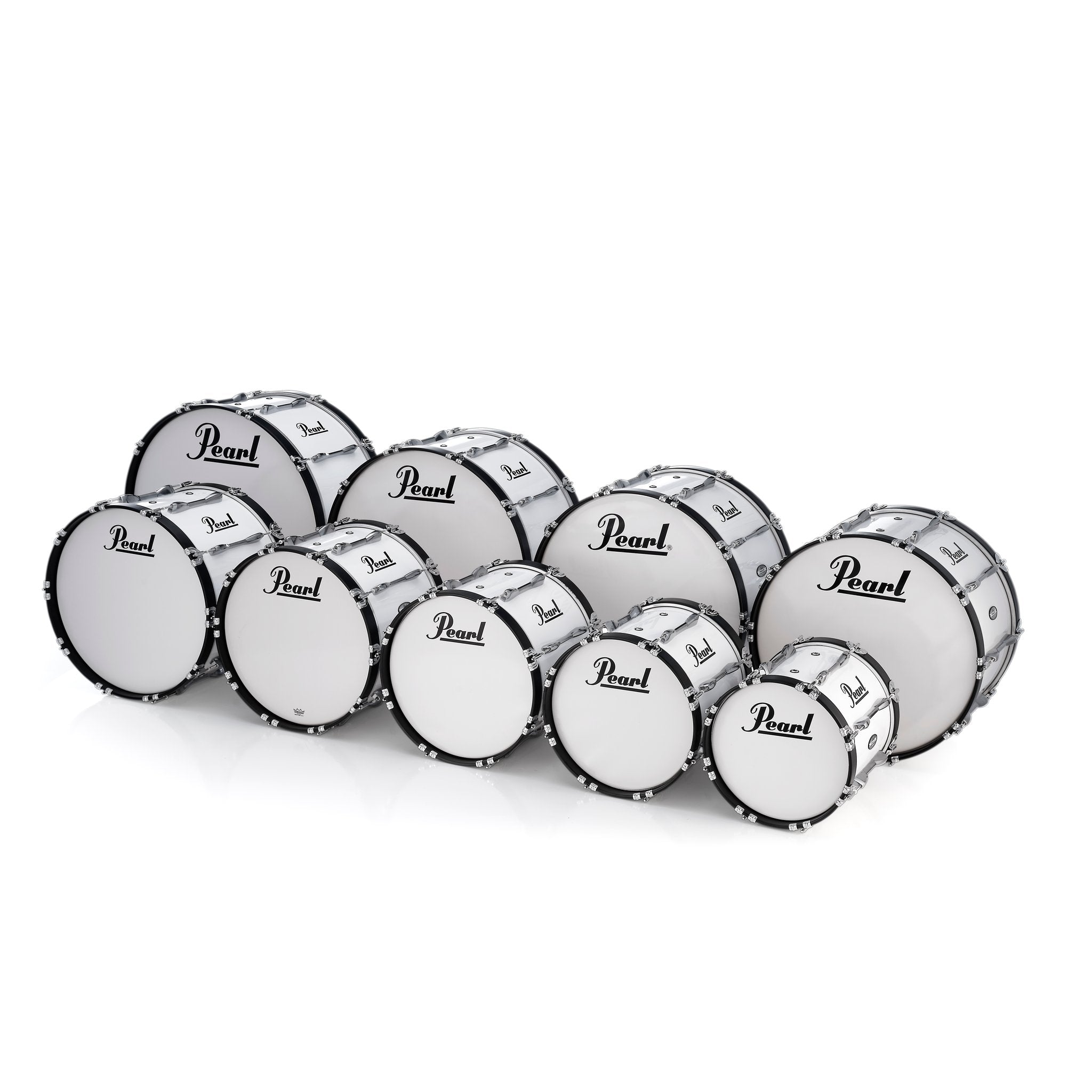 Pearl Finalist Birch Marching Bass Drum - 28" x 14" - Pure White - Image 10