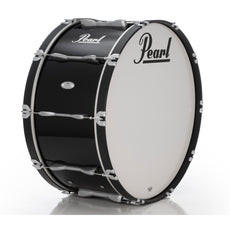 Pearl Finalist Birch Marching Bass Drum - 30" x 14" - Midnight Black - Image 1