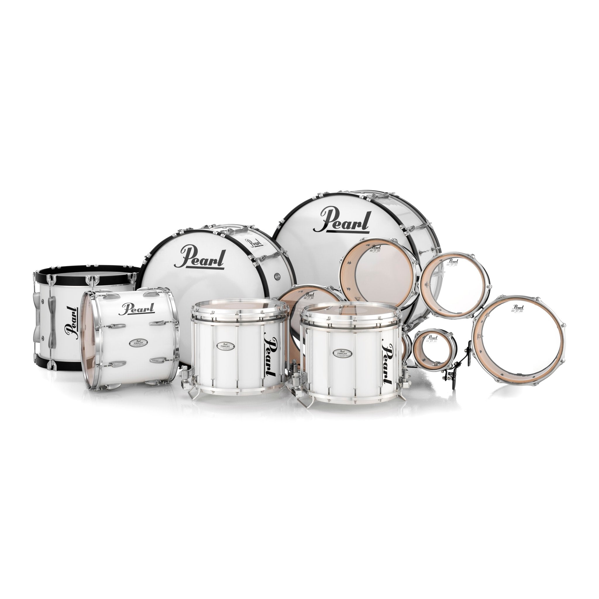Pearl Finalist Birch Marching Snare Drum - 14" x 12" - Pure White - Image 6
